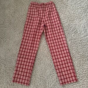 Brandy Melville Red Checkered One Size Pants